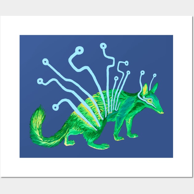 Circuit Board Numbat Wall Art by RaLiz